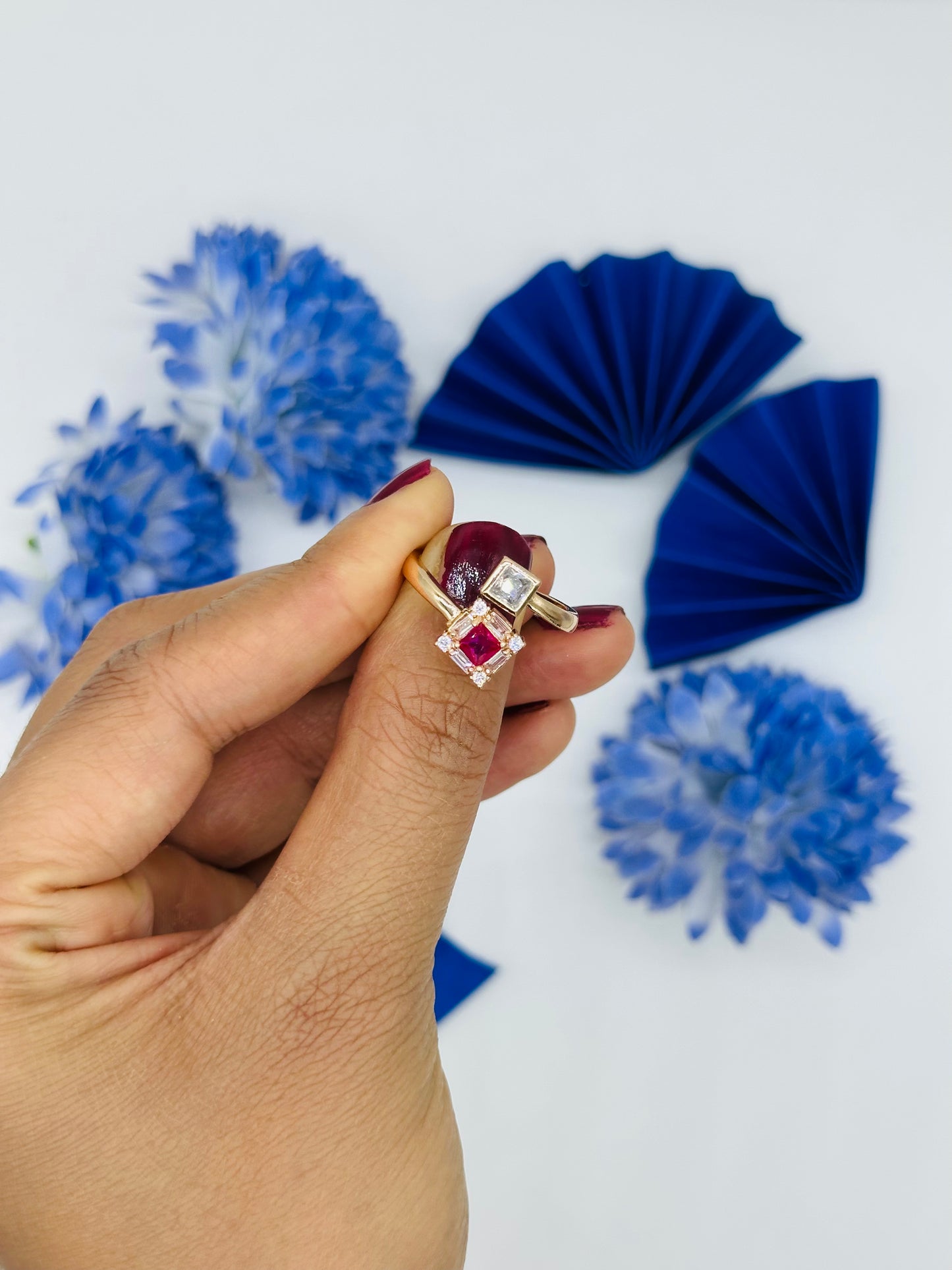 Ruby Square Ring