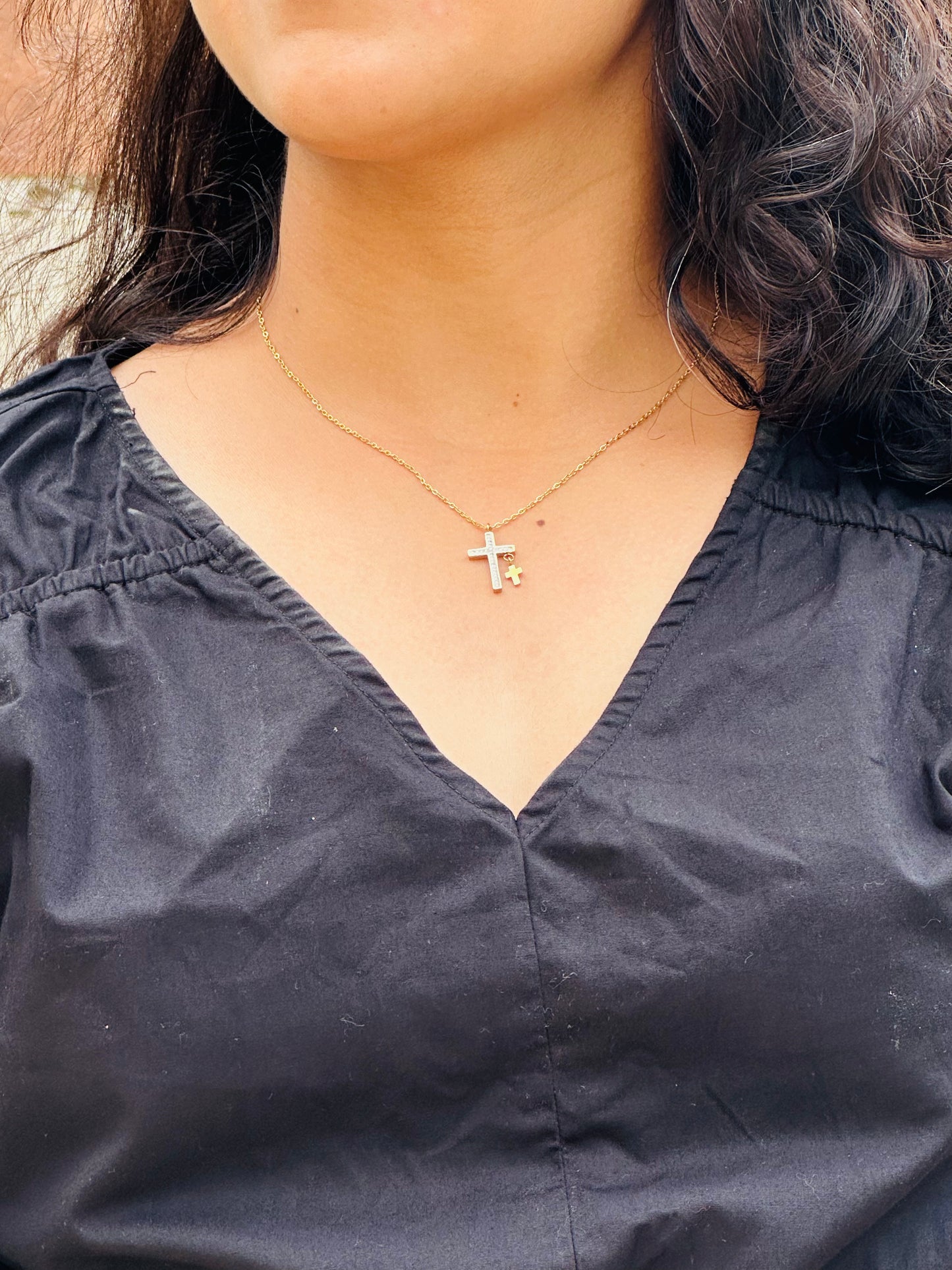Crystal Cross Necklace
