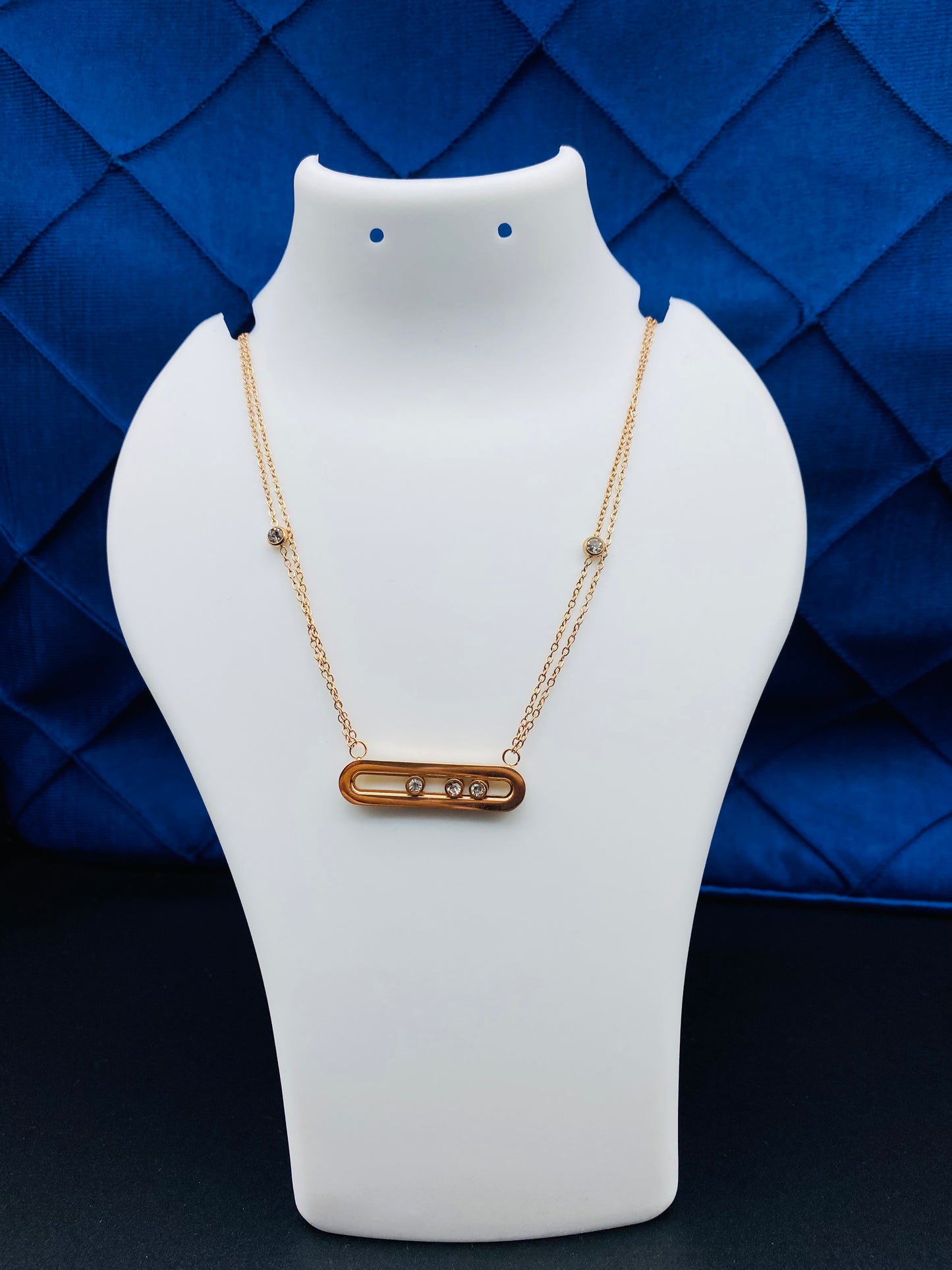 Diamond Bar Necklace