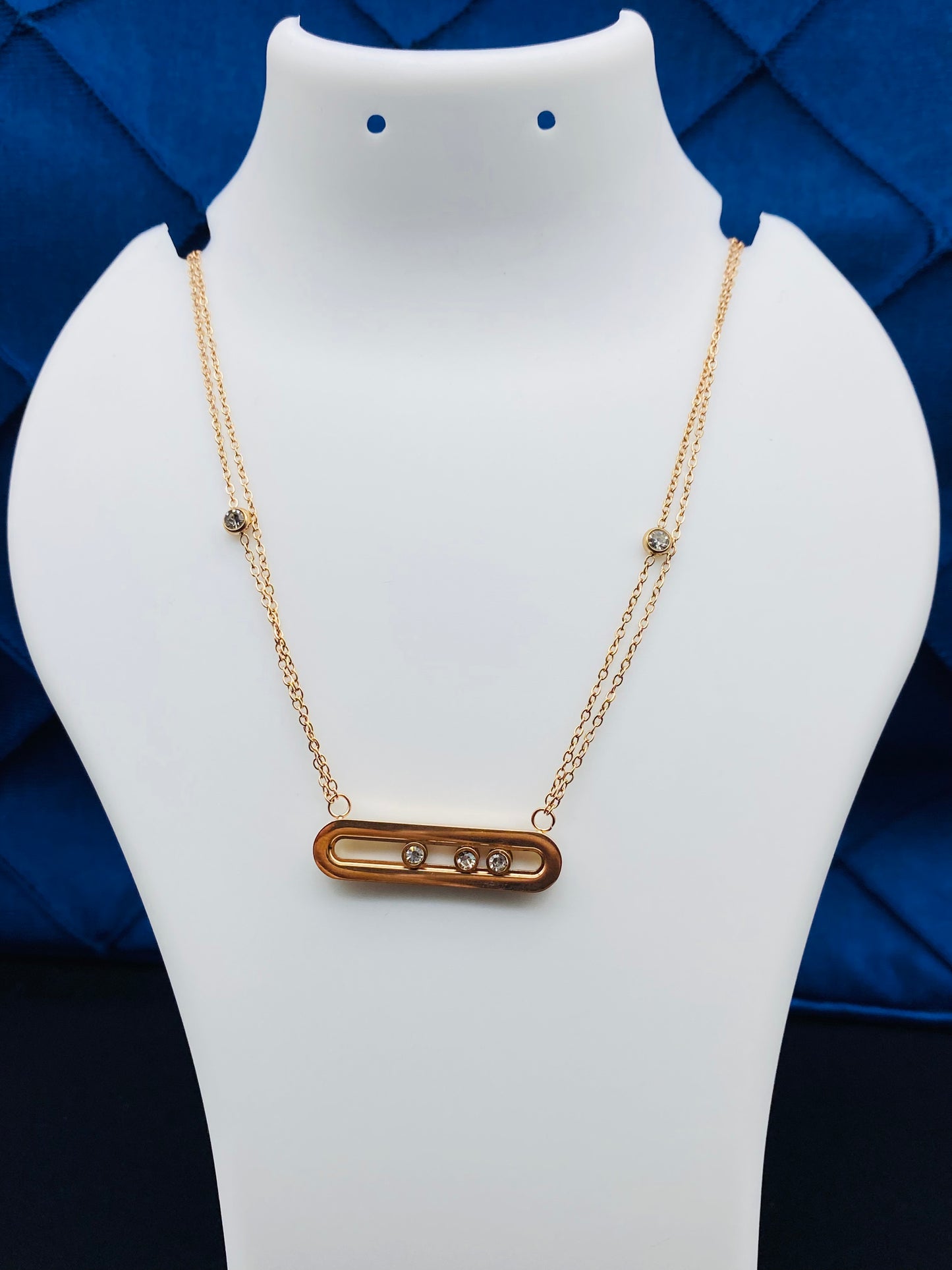 Diamond Bar Necklace