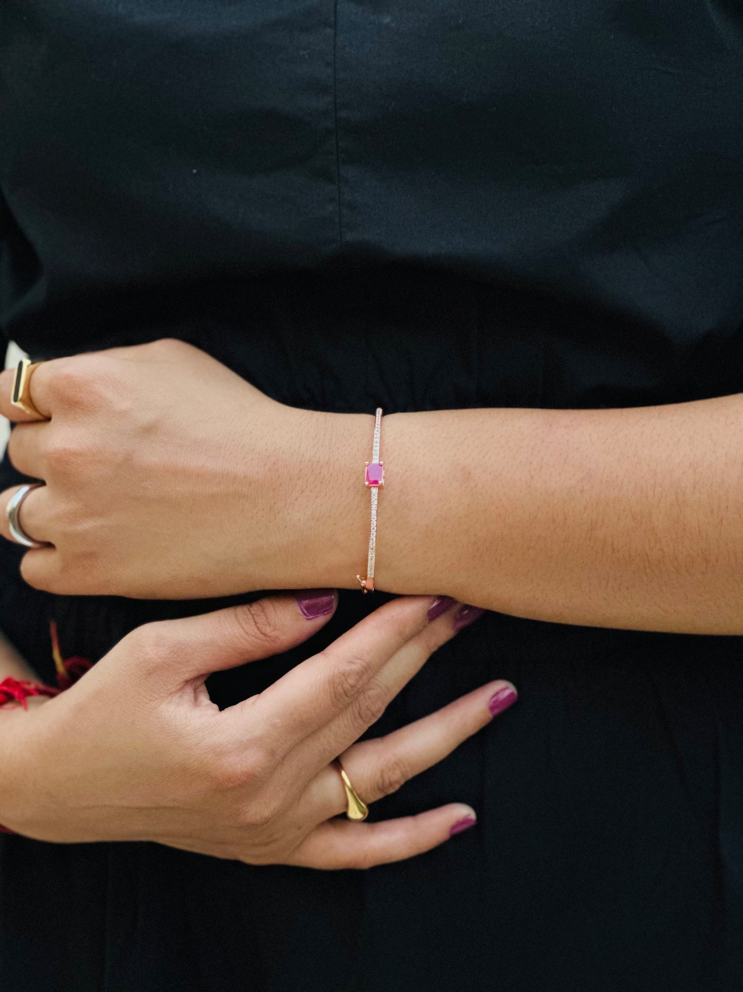 Ruby Charm Bracelet