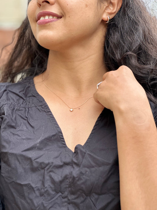 Square Diamond Necklace