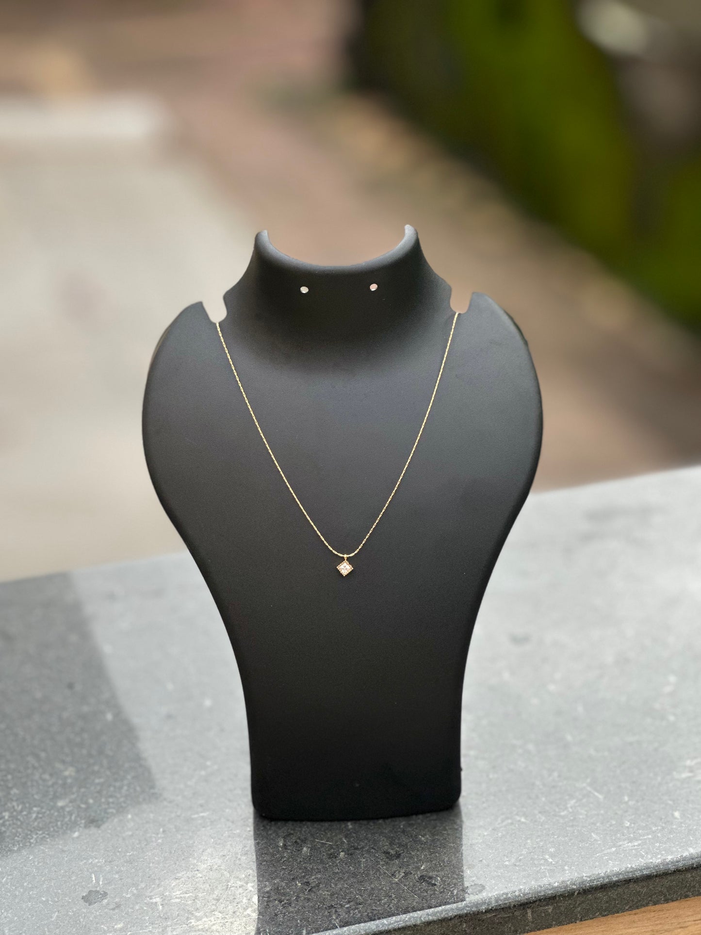 Square Diamond Necklace