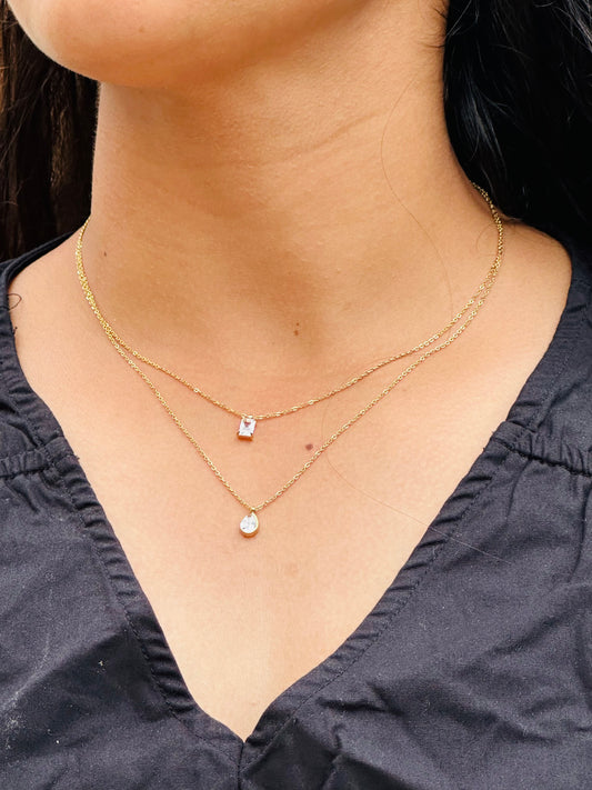 Square Drop Necklace
