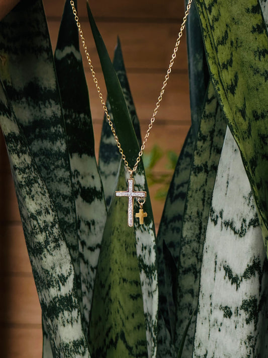 Crystal Cross Necklace