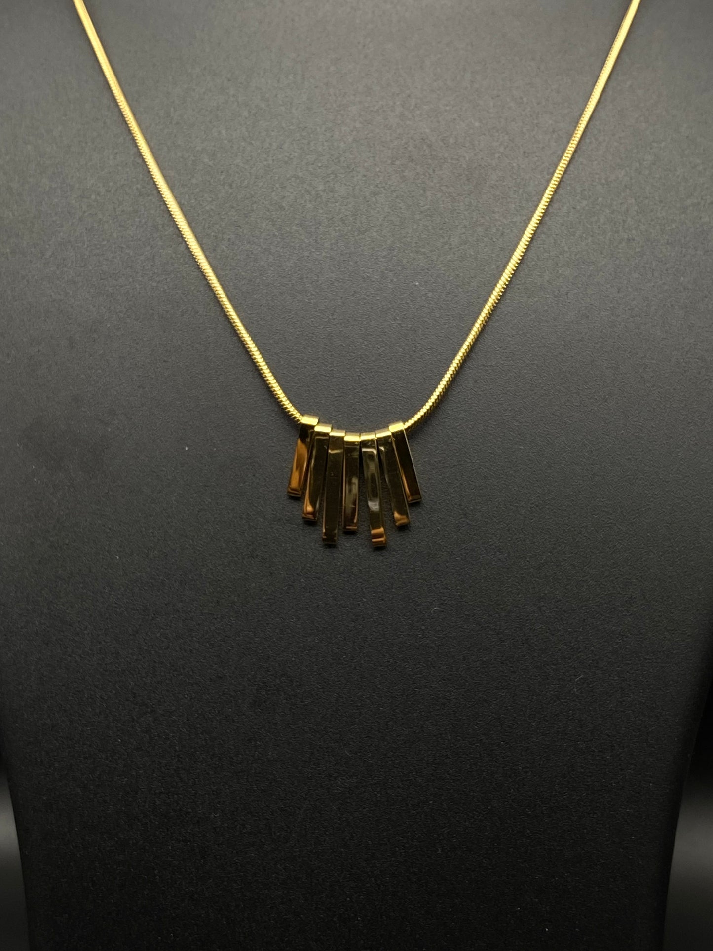 Golden Dream Spicky Bars Necklace